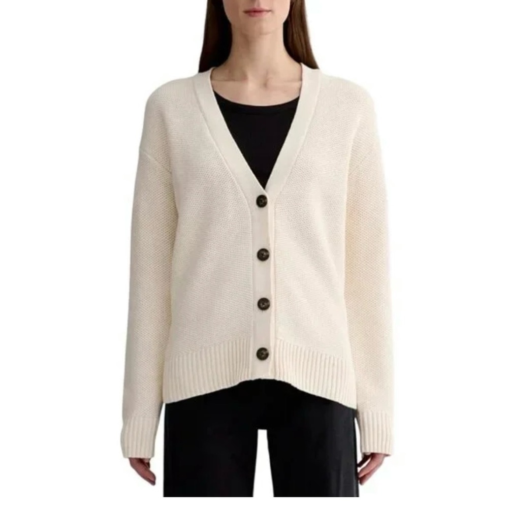 Everlane Cotton Honeycomb Cardigan NWOT